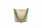 ERONAA Artisan Woven Shoulder Bag for Women | Geometric Fabric Tote with Adjustable Strap & Mini Pouch