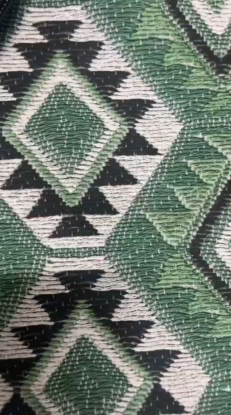 ERONAA Artisan Woven Shoulder Bag for Women | Geometric Fabric Tote with Adjustable Strap & Mini Pouch